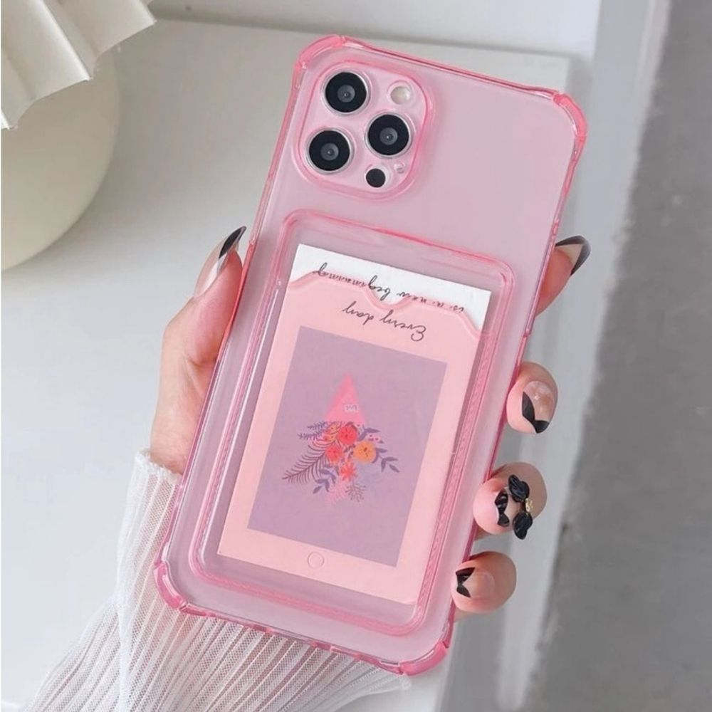⚠️Clearance iPhone 13/Pro/Pro Max Pink Transparent Phone Case SAU - Picture 1 of 4